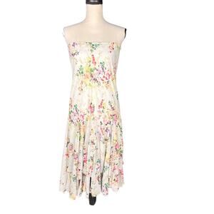 Vintage MSK floral midi dress
